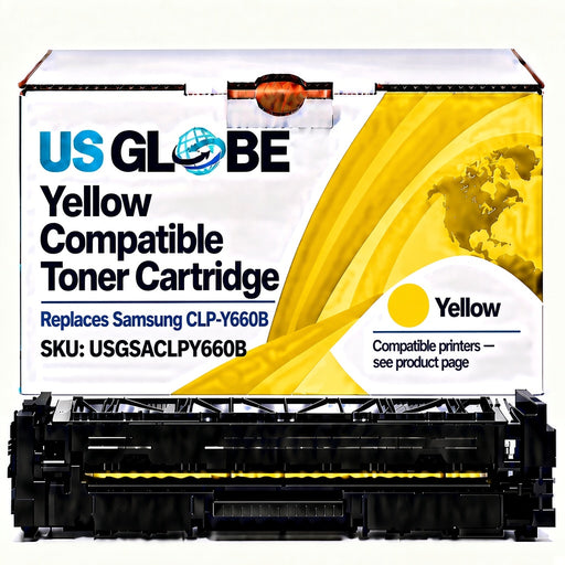 US Globe USGSACLPY660B Yellow Compatible Toner Cartridge (Replaces Samsung CLP-Y660B)