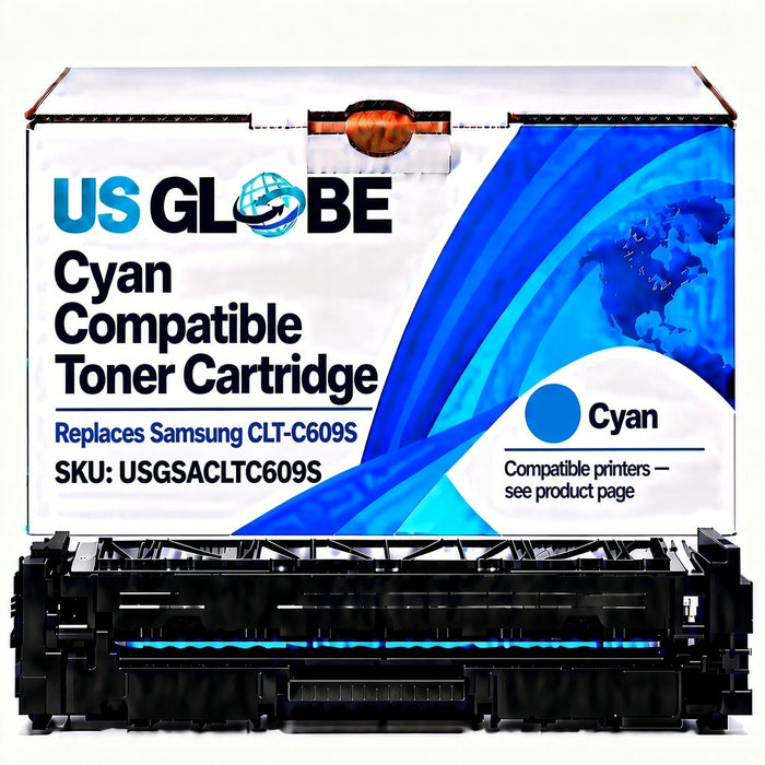 US Globe USGSACLTC609S Cyan Compatible Toner Cartridge (Replaces Samsung CLT-C609S)