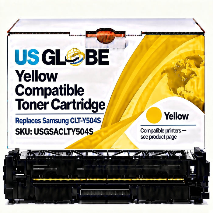 US Globe USGSACLTY504S Yellow Compatible Toner Cartridge (Replaces Samsung CLT-Y504S)