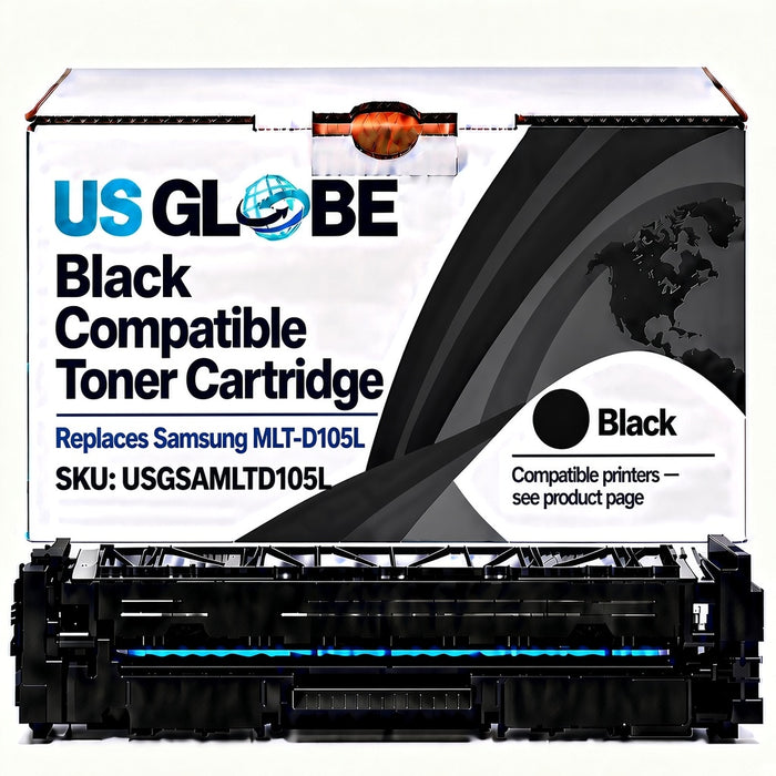 US Globe USGSAMLTD105L Black Compatible Toner Cartridge (Replaces Samsung MLT-D105L)