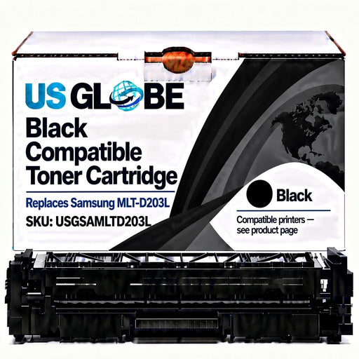 US Globe USGSAMLTD203L Black Compatible Toner Cartridge (Replaces Samsung MLT-D203L)