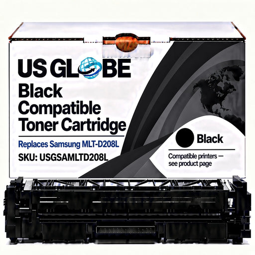 US Globe USGSAMLTD208L Black Compatible Toner Cartridge (Replaces Samsung MLT-D208L)