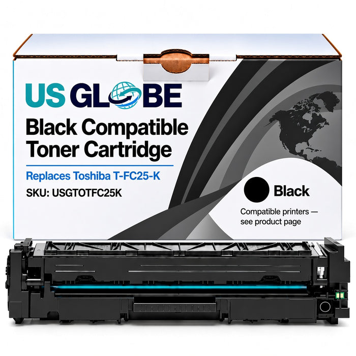 US Globe USGTOTFC25K Black Compatible Toner Cartridge (Replaces Toshiba T-FC25-K)