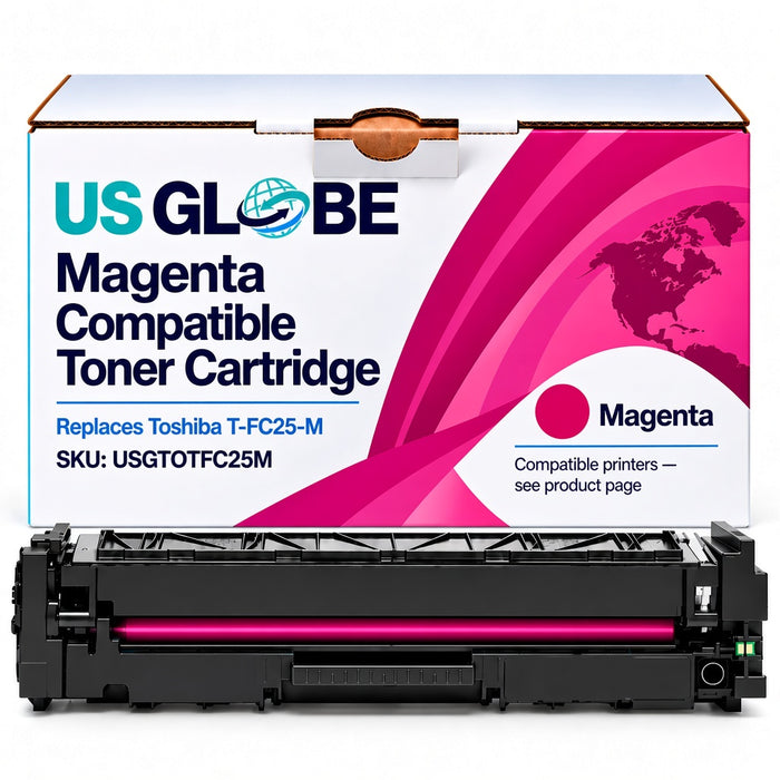 US Globe USGTOTFC25M Magenta Compatible Toner Cartridge (Replaces Toshiba T-FC25-M)