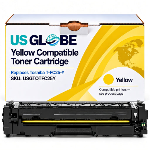 US Globe USGTOTFC25Y Yellow Compatible Toner Cartridge (Replaces Toshiba T-FC25-Y)