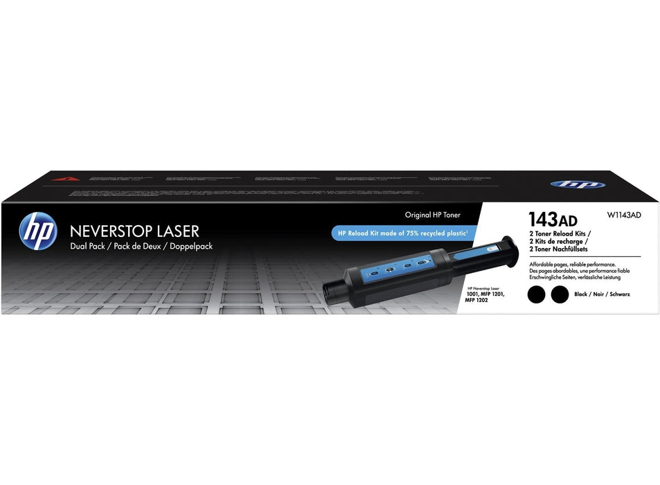 HP W1143AD Black Toner Cartridge