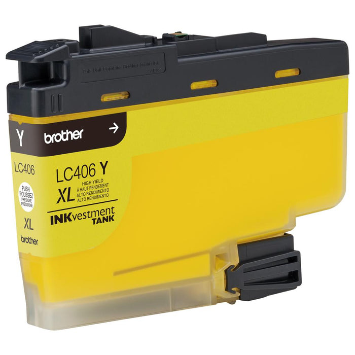 Brother LC406XLY High-Yield Yellow INKvestment Tank Ink Cartridge