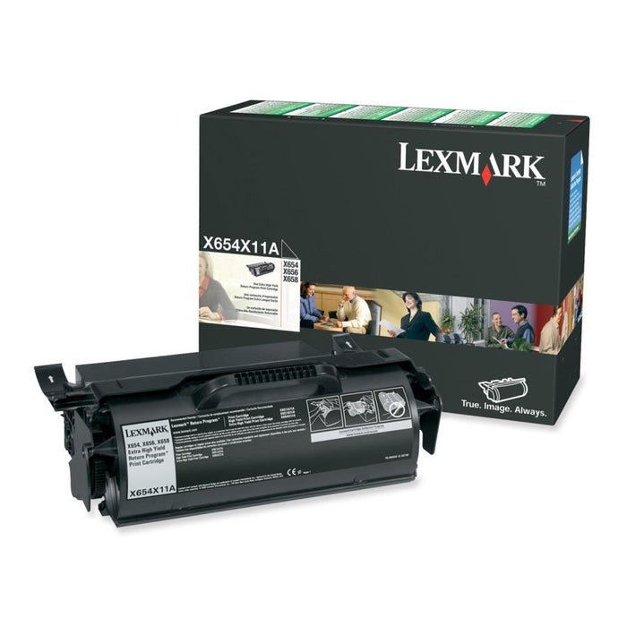 Lexmark X654X11A Black Extra High Yield Return Program Toner Cartridge